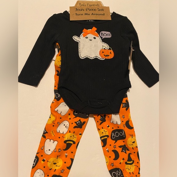 Halloween- set for baby with the headband, socks, pants and long leeves bodysuit - Picture 1 of 4